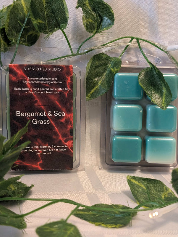 Bergamot and Sea Grass Scented Soy Wax Melts