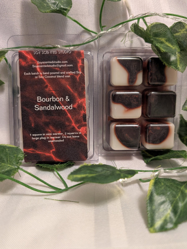 Bourbon and Sandalwood Soy Scented Wax Melts