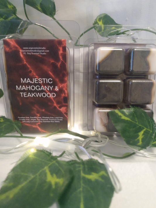 Majestic Mahogany and Teakwood Scented Soy Wax Melts