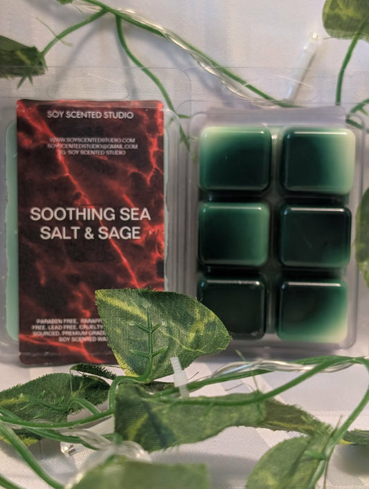 Soothing Sea Salt and Sage Scented Soy Wax Melts