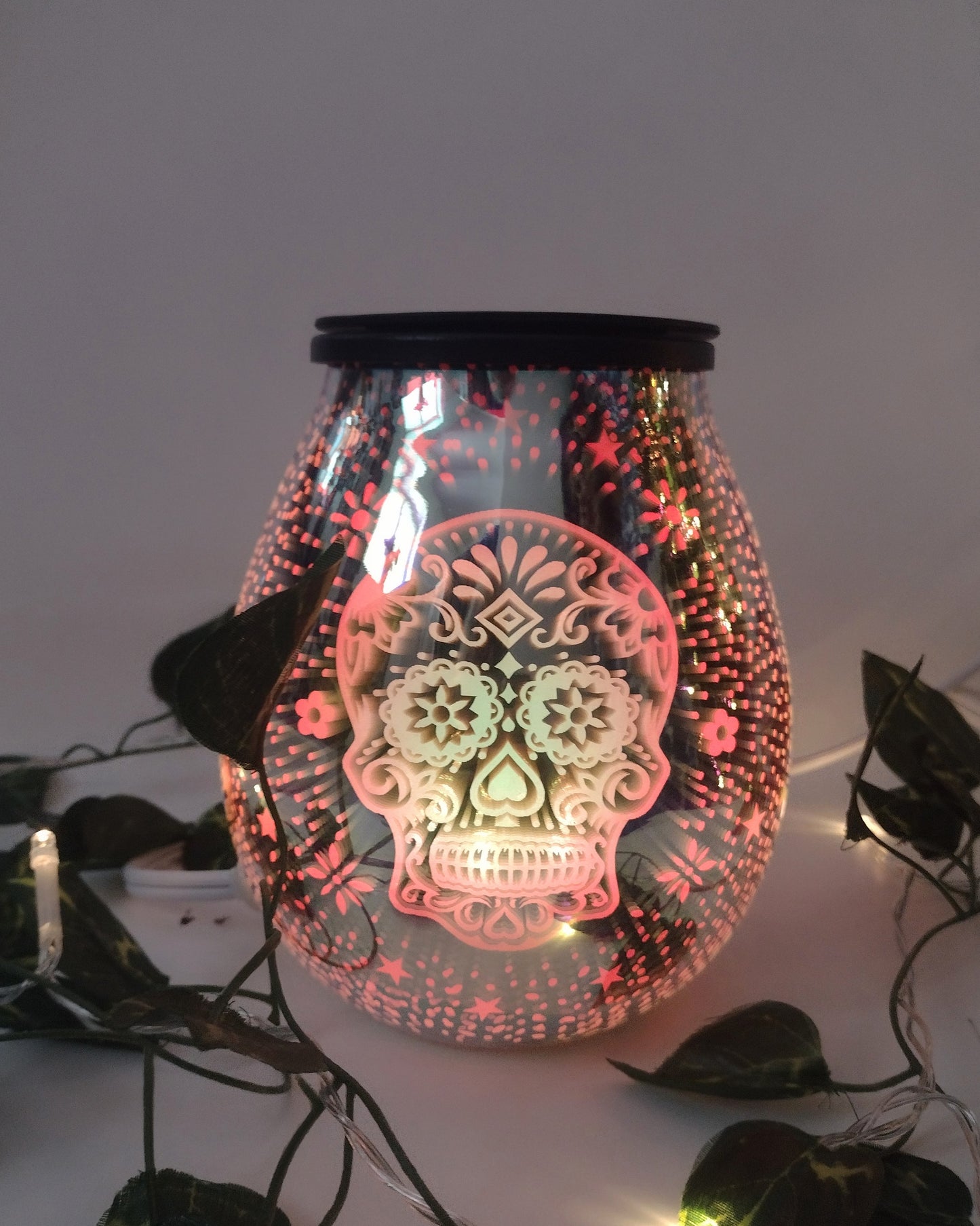 Skull scented wax melt lamp