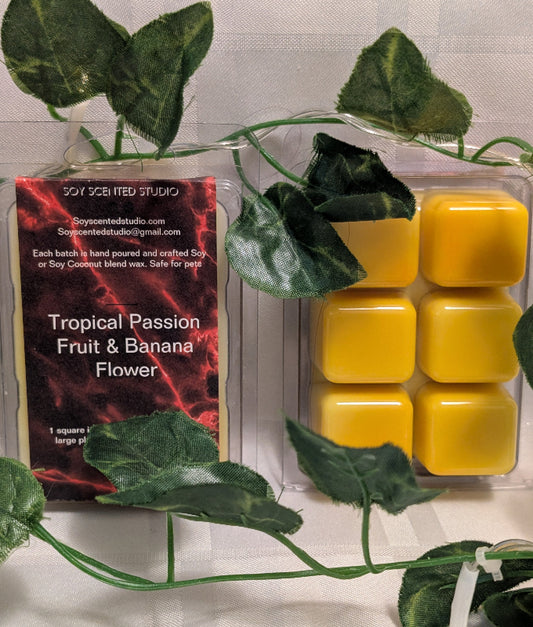 Tropical Passion fruit and Banana Flower Soy Scented Wax Melts